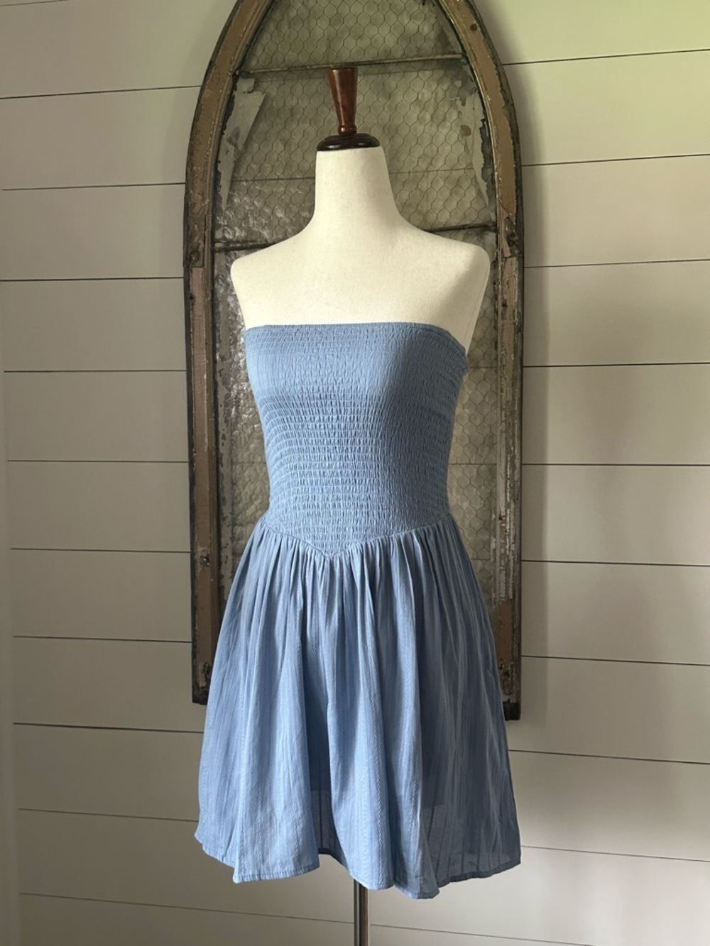 NWT Skort Dress Aéropostale Blue Fit & Flare Small smocked Mini S